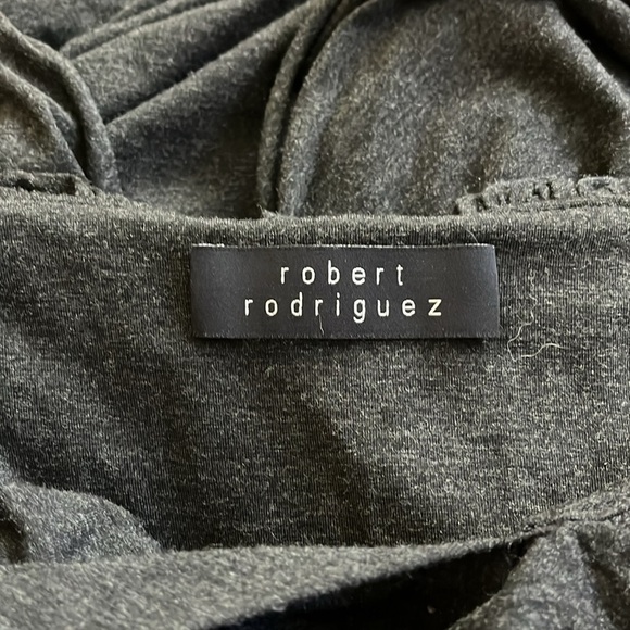 Robert Rodriguez Designer Charcoal Deep V Neck Sleeveless Dress Size M - Picture 8 of 9